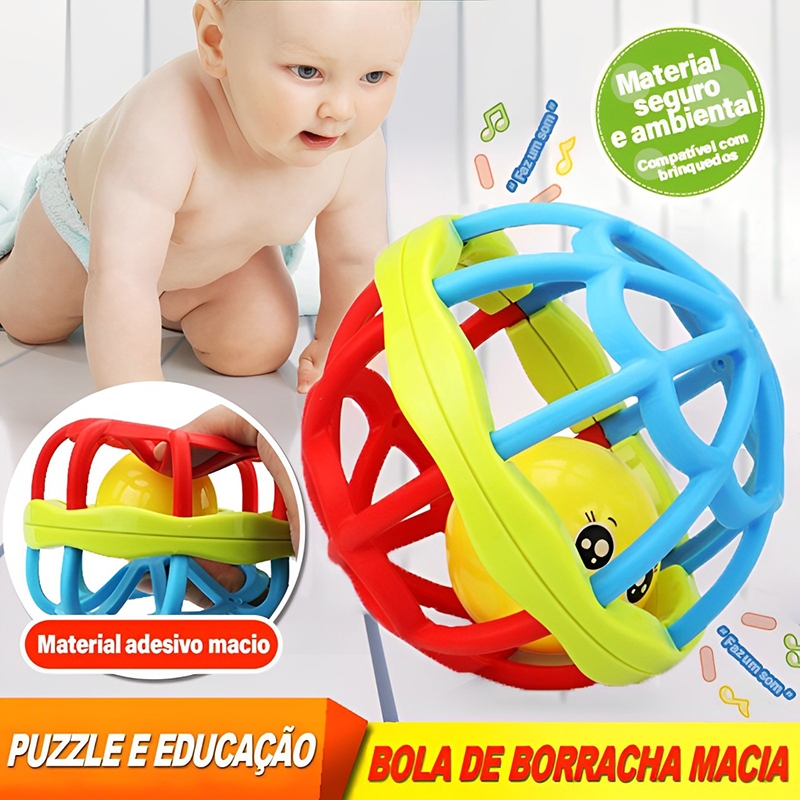 Brinquedo De Mão Bola Para Bebe 0 A 6 A 12 Mese Educativo Interativo Sensorial Brinquedos Mordedor Para Bebê Silicone Macio