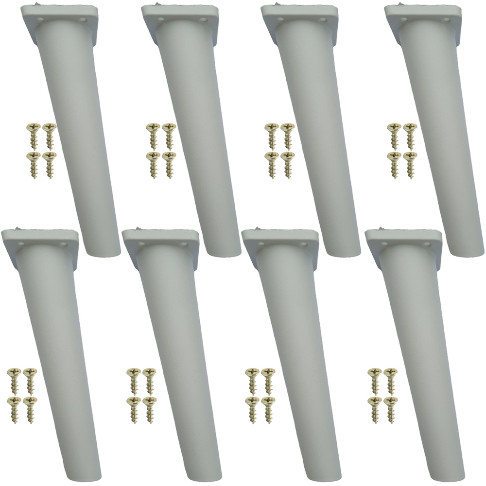 8 pc Pes Retro Paris Para Armario Moveis Branco De 16cm