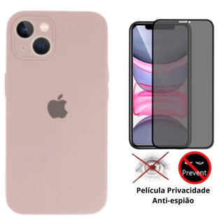 Kit Capa cilicone aveludado alto qualidade proteção de câmera para iPhone 14 14pro 14promax com película privacidade