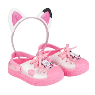 Babuche Papete Menina Gabby + Tiara Orelha