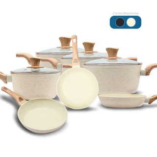 Panelas Indução Cerâmica Panelas e Frigideiras Fundo Triplo Revestimento Antiaderente Dolce Home
