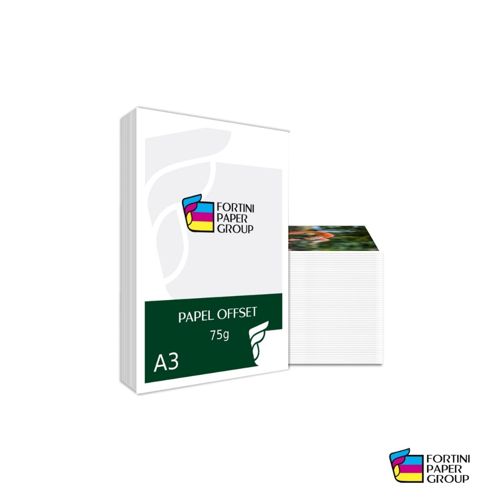 Papel Offset 75g 500 Folhas A3 Branco Sulfite 420x297mm