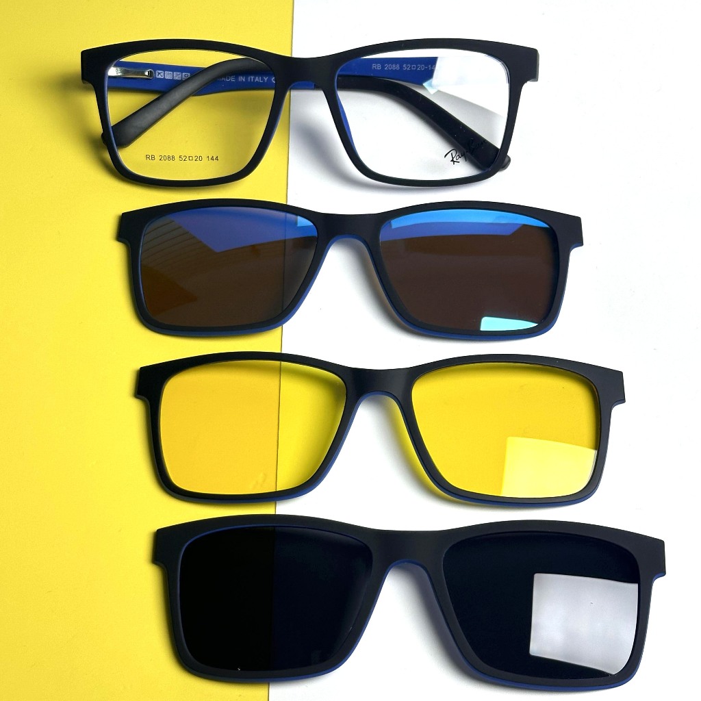 Armacao de Óculos Clip On RB-2088 4 Lentes Clip On 4 Em1