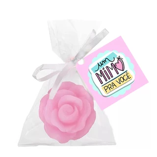 KIT com 10, 25 ou 30UN - Lembrancinha Sabonetes Rosinha, Flor Perfumada - Um Mimo Pra Cliente