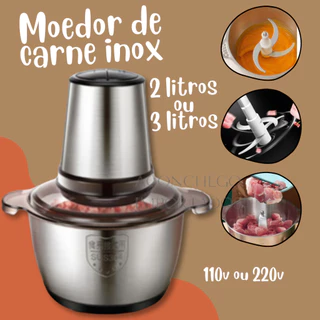 Moedor Picador De AlimentosTriturador De Carne Mixer Elétrica Processador Cozinha Casa Alho