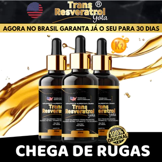 Trans Resveratrol American Colágeno Vitamina K2 Original Em Gotas (1 frasco)