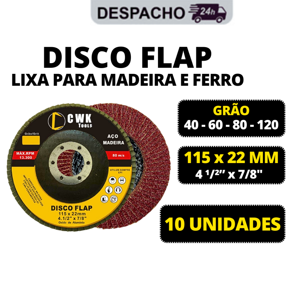 20 PC Aluminum Oxide Flap Disc Grinding Wheel 4-1/2"x7/8" 36/40/60/80/120 Grit E - Foto 3