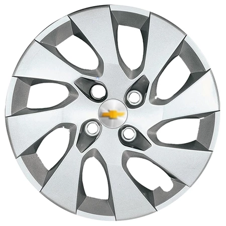 Jogo 4 Calota Compatível Todos Aro 13/14/15 Onix Prisma + Emblema Resinado