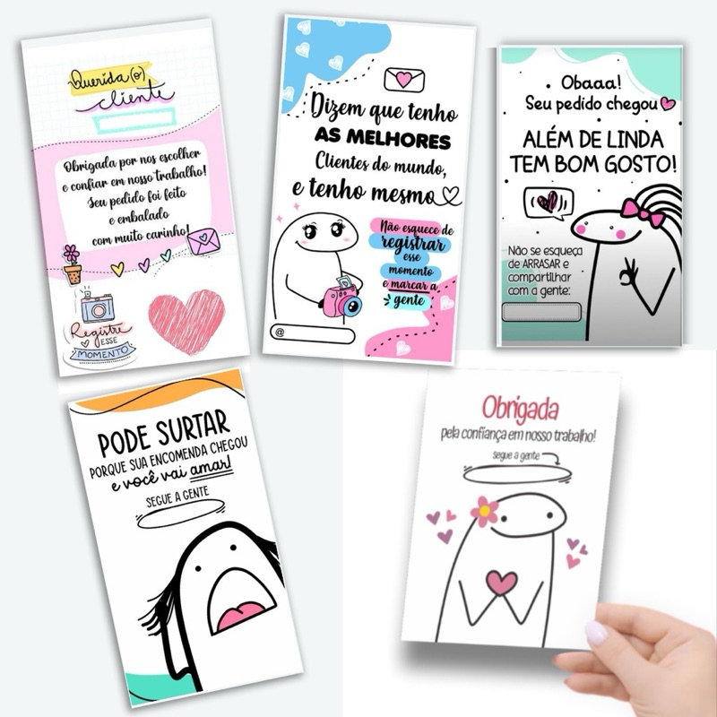 100 und Cartão de Agradecimento ao cliente / TAG Flork