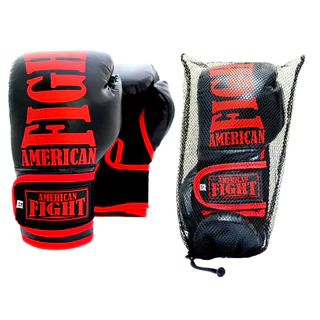 Luva de Boxe / Muay Thai American Fight - Lançamento Promoção - Vermelho