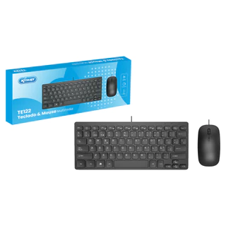 Kit Teclado E Mouse Com Fio Usb Ultrafino Para Computador
