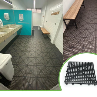 Kit 10 Tapete Modular para Banheiro 30x30cm
