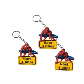Chaveiro lembrança Homem aranha 2 Aniversário Personalizado
