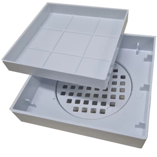 Kit 2 Unidades Ralo Invisível Oculto 10x10 Piso e Porcelanato - Melhor Qualidade