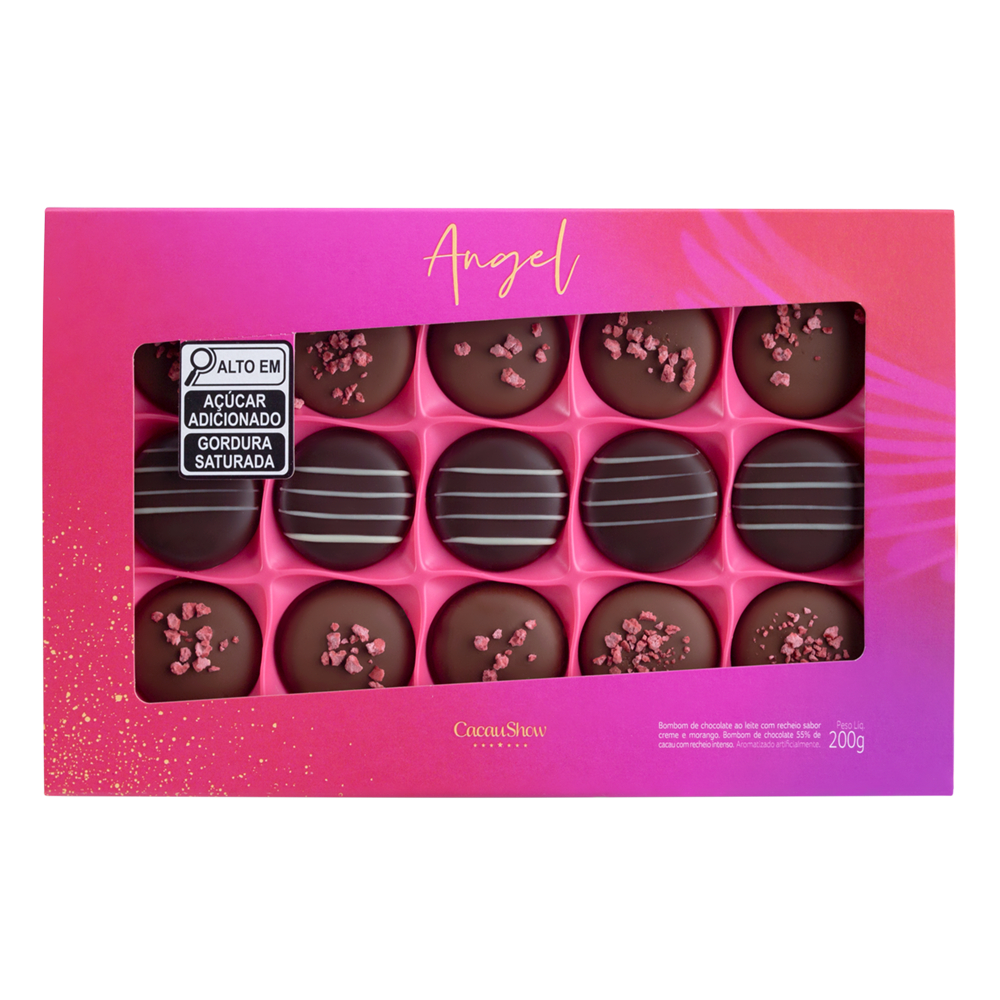 Caixa Gourmet Angel Bombons Chocolate Cacau Show 200g Presente | Shopee ...