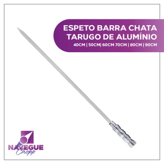 Espeto de Churrasqueira Barra Chata - Qualidade Profissional com Tarugo de Alumínio