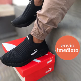 Tênis puma masculino Sapatênis Slip On Leve Unissex, Confortável, esportivo, Ortopedico e Macio