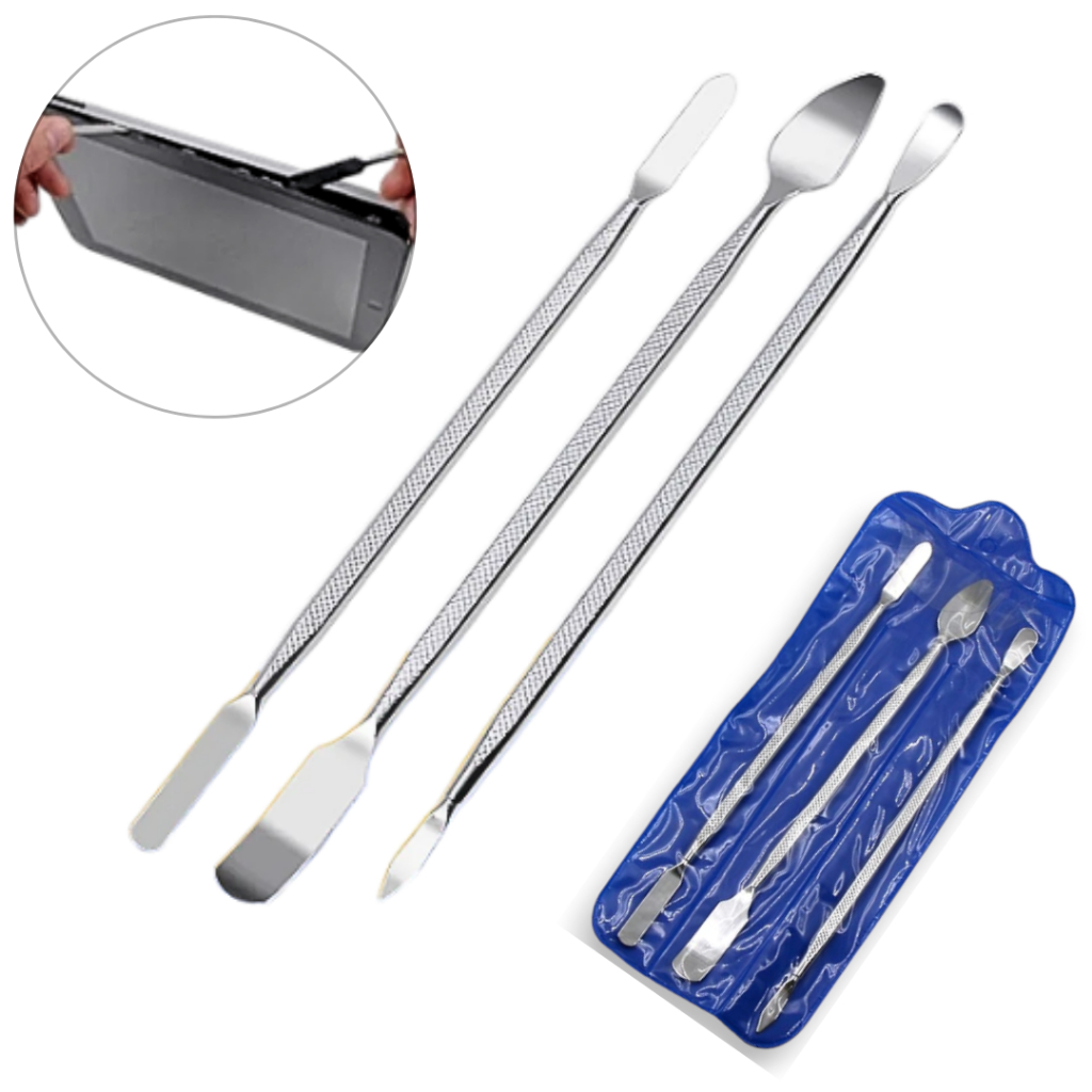 Kit 3 Espátula Metal De Precisão Para Assistencia Técnica