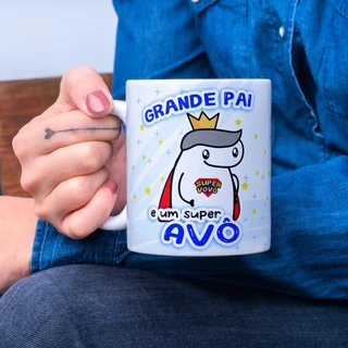 Caneca Xícara Dia dos Pais Personalizada Grande Pai E Um Super Avô Divertida OFERTA RELÂMPAGO