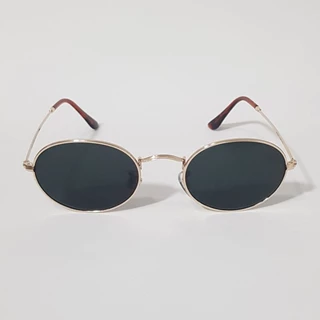 Óculos de sol Oval retrô Cristal Dourado