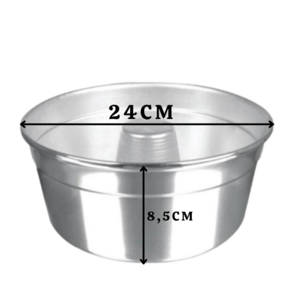 Forma de Bolo de Padaria Assadeira de Pudim 24cm (2,82 Litro