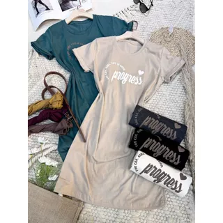 Vestido longo feminino com texto "sempre é dia de agradecer" estampado vestido moderno elegante gola redonda 100% algodão