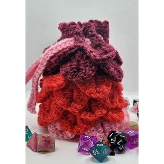 DragonScale Dicebag| Bolsa de dados RPG D&D Escama de Dragão | Customizada - escolha sua cor