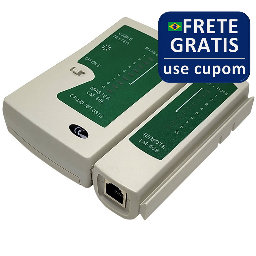 Testador De Cabos Rede Lan Rj45 Rj11 Telefonia