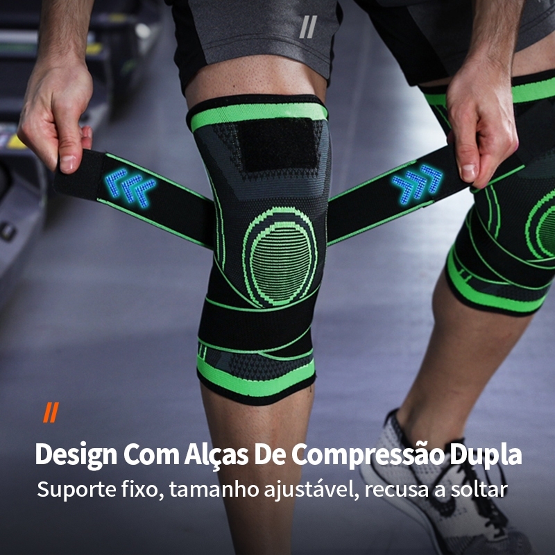 Joelheira Esportiva de Compressão - Para Atividades Físicas Ajustável e ...