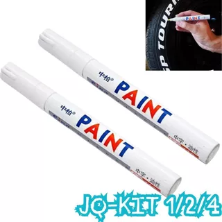 1,2,4 pçs Canetas Paint Branca Marcador -Tira Risco -Pneu Carro -Tênis (JQP00PB)