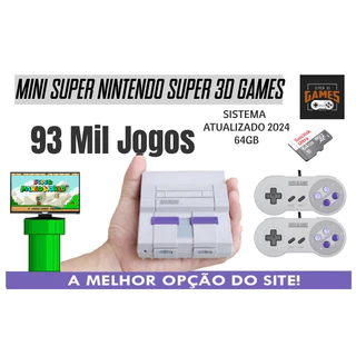 Game Console Retro Super Nintendo 93000 Jogos Classicos Super 3D