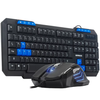 Kit Teclado Gamer e Mouse 3200dpi 7 Botões Semi Mecânico Multimídia Pc Notebook Xbox Series Ps4 Ps5