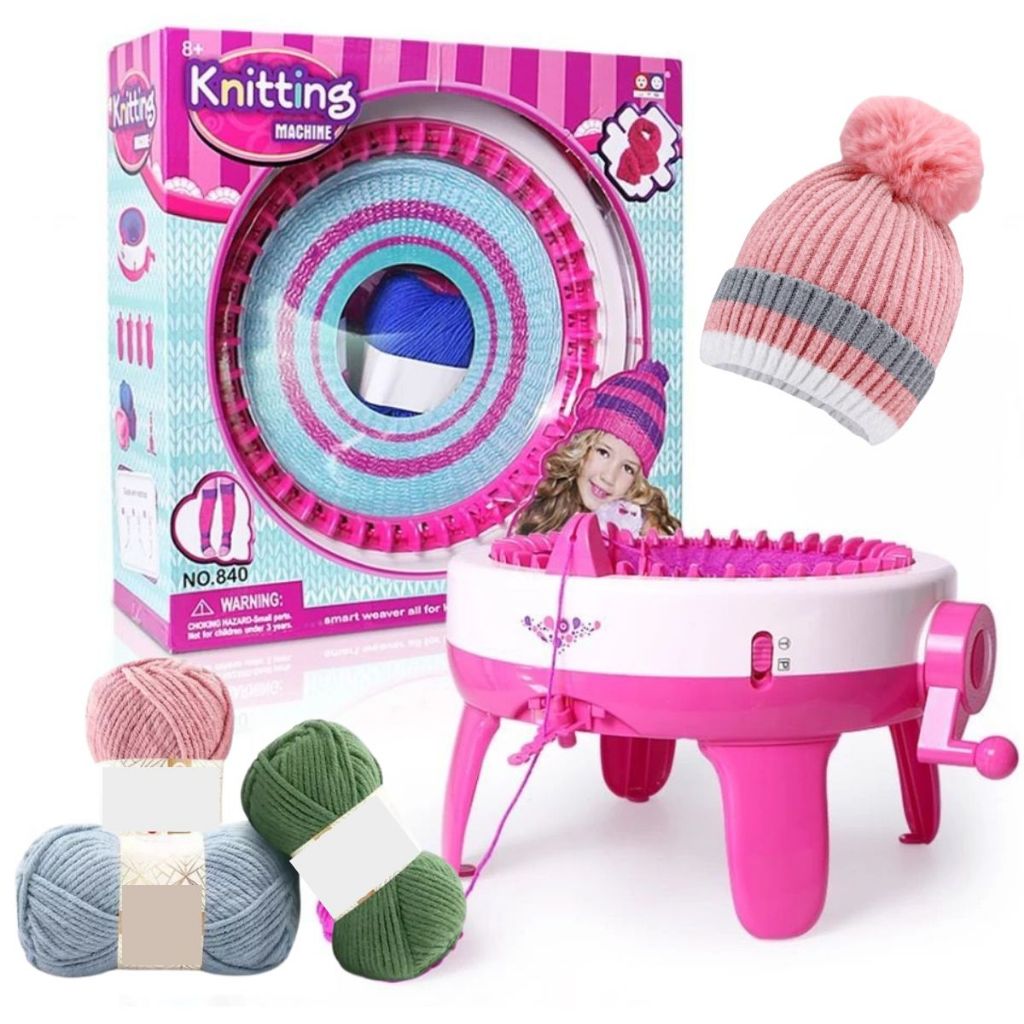 Kit Completo Maquina de Tricô 40 agulhas fazer Gorro Meias