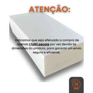 Placa De Isopor Espessura 10mm Pacote C/25 Unidades 100x50cm ( COMPRAR APENAS 1 KIT POR COMPRA)