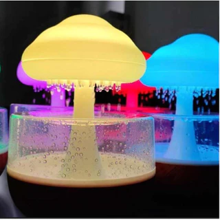 Umidificador Difusor De Aroma De design Nuvem e Chuva 7 Cores Luz Noturna Doméstica