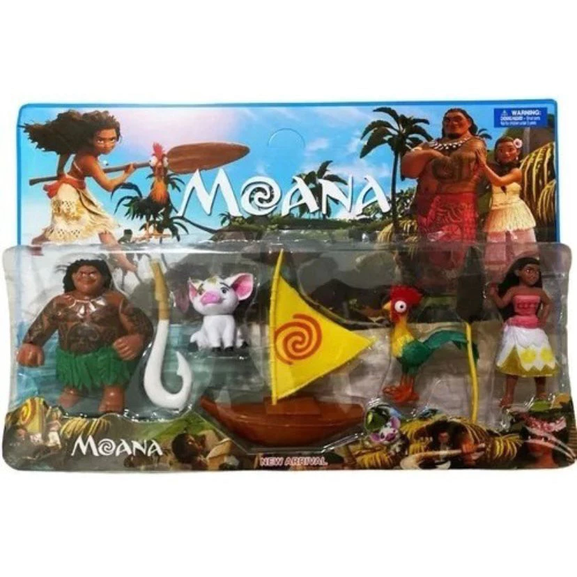 kit Princesa moana um mar de aventuras - 4 Bonecos