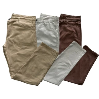 kit 3 calças masculinas sarja c/elastano slim fit ótima e super confortável confeccionada em ótima qualidade com botao