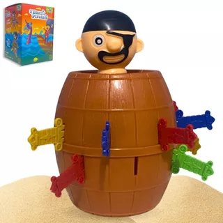 Brinquedo Pula Pirata Jogo Barril Crianças Brinquedos