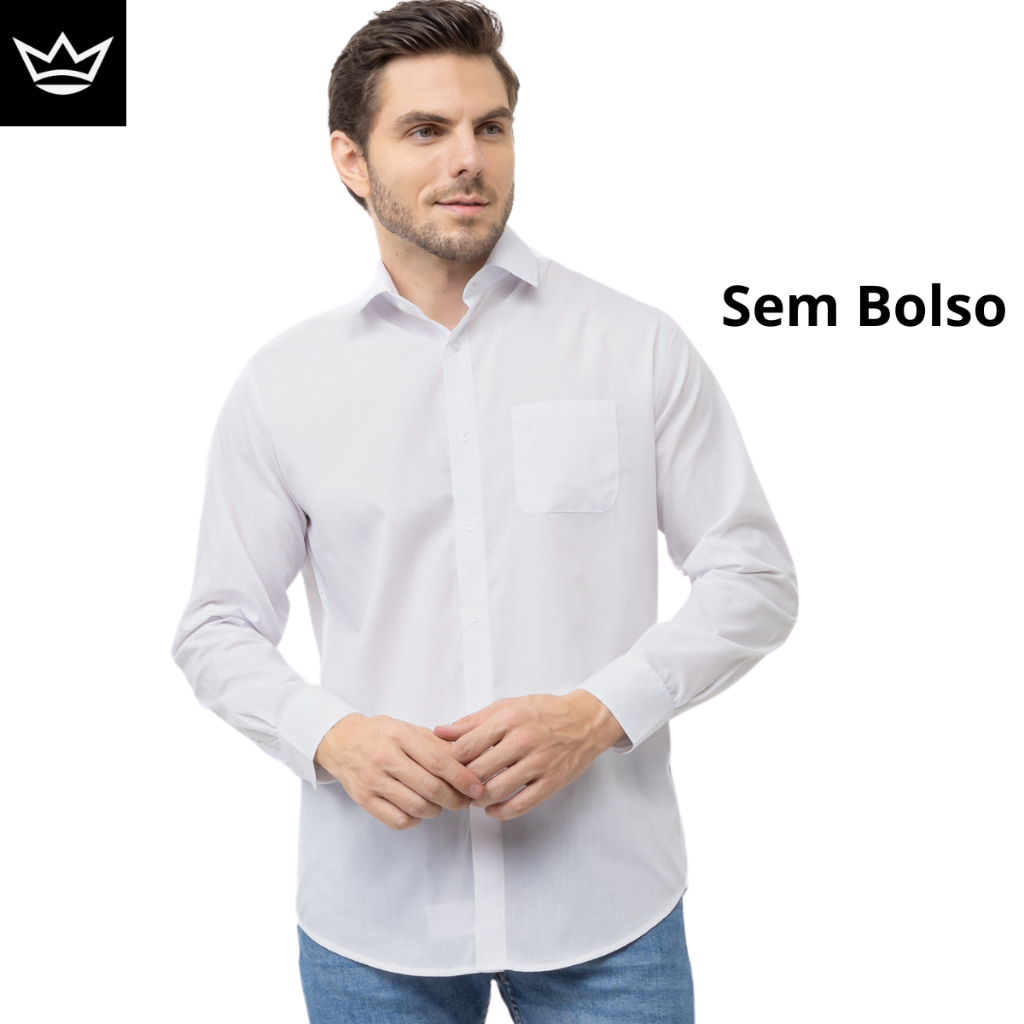 Camisa Social Manga Longa Easy Iron Sofisticada Empório Colombo