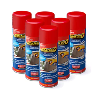 KIT 6x Cola Permanente Incolor Spray Profissional P/ Reparos