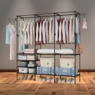 Arara Cabideiro Closet Solteiro e Casal Organizador de Roupas