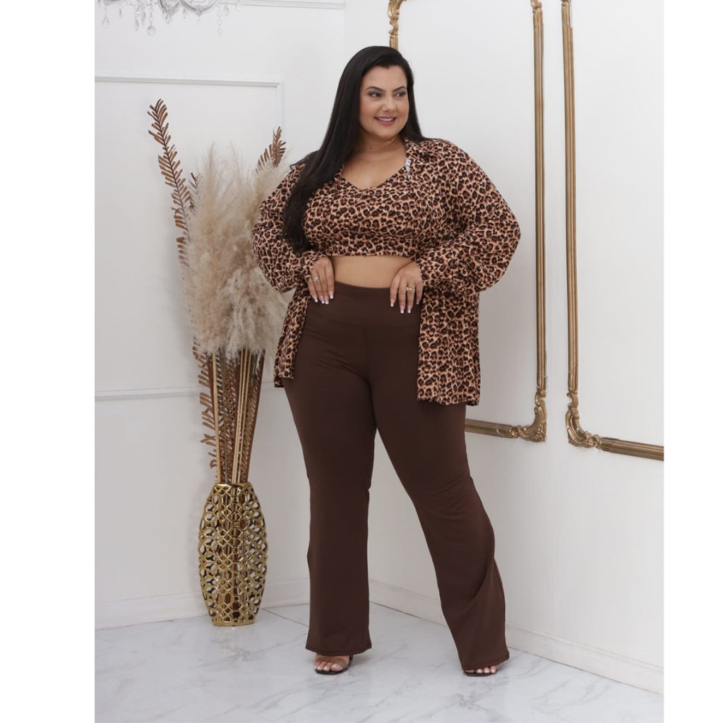 Calça Flare Plus Size Calça Bailarina Calça Feminina Calça Plus