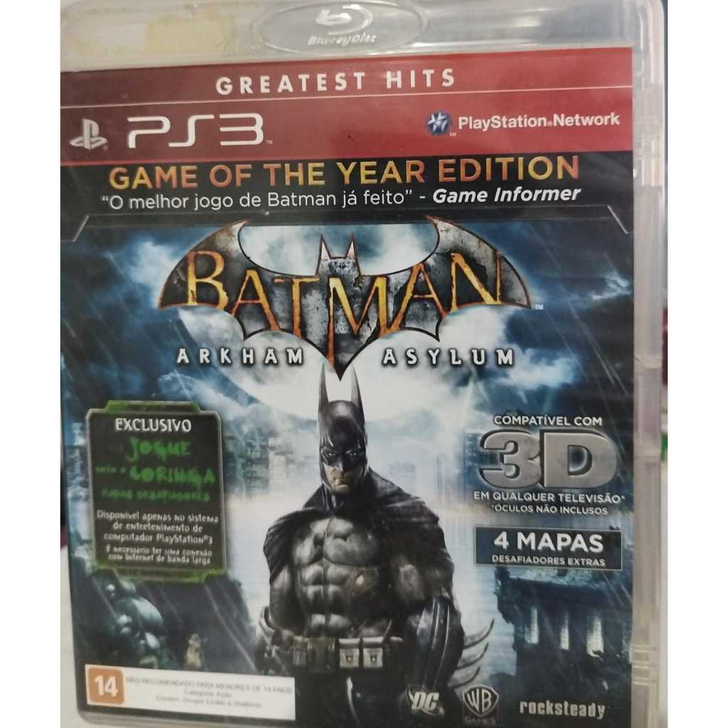 Jogo Batman Arkham Asylum Ps3