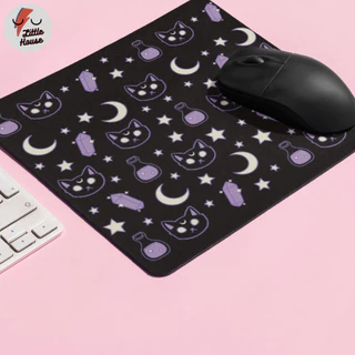 Mouse pad Gato Místico Lua Witch Gatinho Bruxa decoração home office mousepad