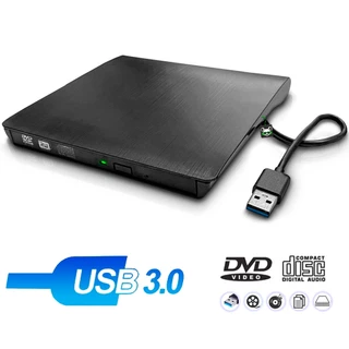 Leitor e Gravador Dvd CD Externo Usb 3.0 Slim Portátil P&P