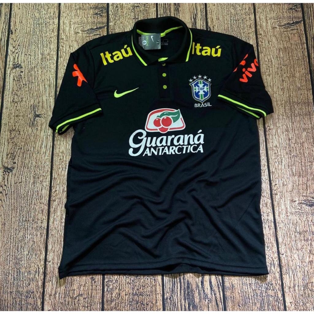 camisa seleçao brasileira polo preta 23/24