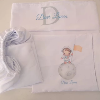 jogo de lençol para berço,/3 peças/personalizado/kit lençol de berço americano personalizado/ENXOVAL em Oferta na Shopee