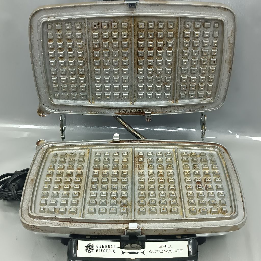 Grill e Waffle Maker Elétrico General Electric Vintage
