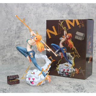 Figura de Ação Nami Pos Time Skip - Clima Tact - One Piece Nami Action Figure - COM CAIXA