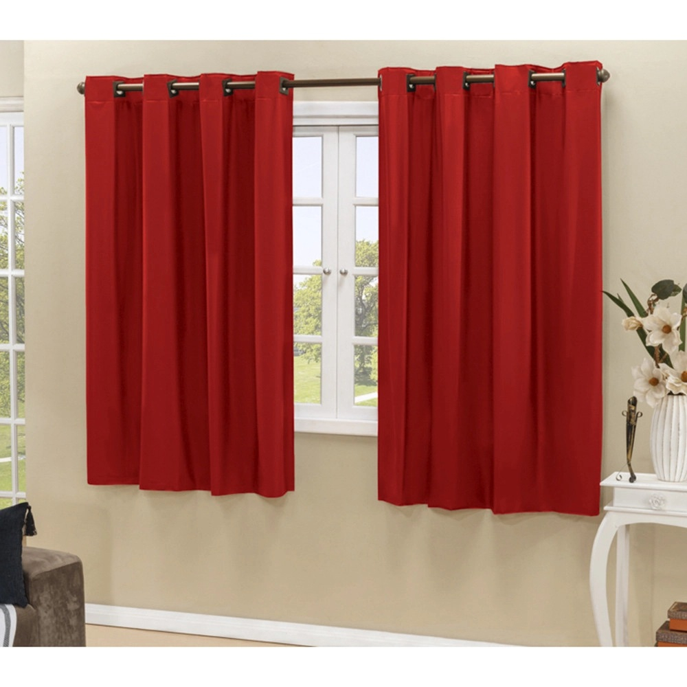 Cortina Blackout Vermelho 2,20m x 1,30m Quarto Sala Blecaute PVC corta 100 % a luz